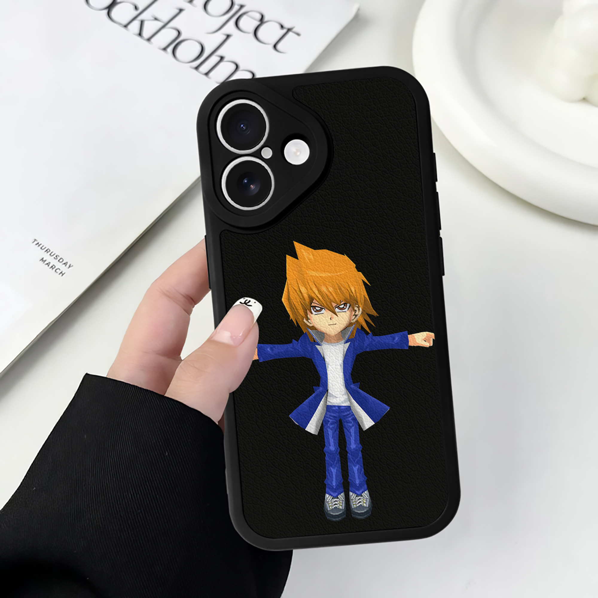 遊☆戯☆王 Yu-Gi-Oh! 【iPhone 16シリーズ対応】シリコンスマホケース（レザー調） 材質：シリコン